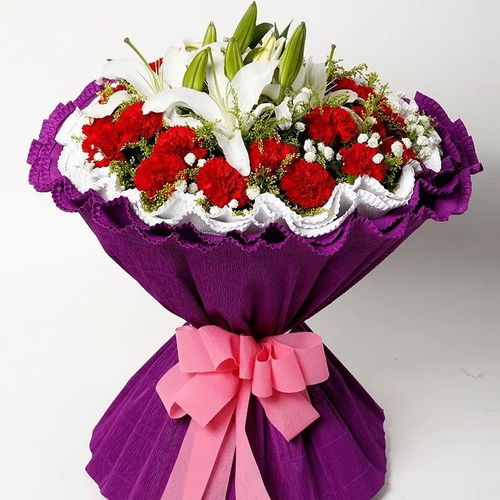 鮮花速遞19朵康乃馨花束生日禮物送長(zhǎng)輩媽媽同城花店配送常熟鎮(zhèn)江